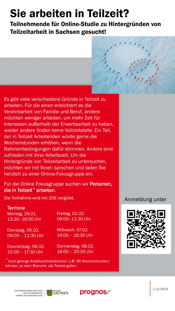Einladung Online FokusG Sachsen QR Code